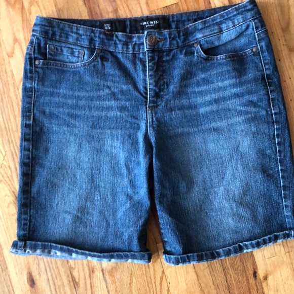 nine west jean shorts